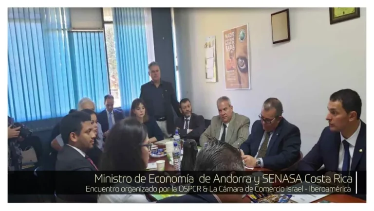 Encuentro entre el ministro de Economía de Andorra y SENASA Costa Rica