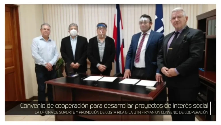 La Universidad Técnica Nacional (UTN) y la Oficina de Soporte y Promoción de Costa Rica (OSPCR) firmaron un convenio de cooperación para desarrollar proyectos de interés social